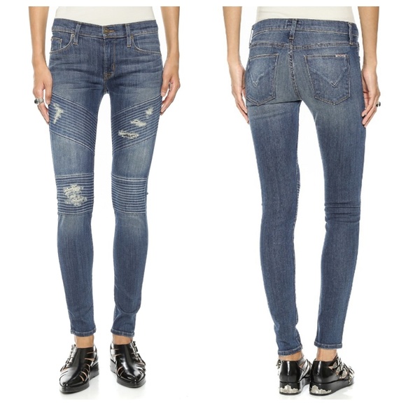 HUDSON BROOKLYN MOTO SUPER SKINNY JEANS - Picture 2 of 8